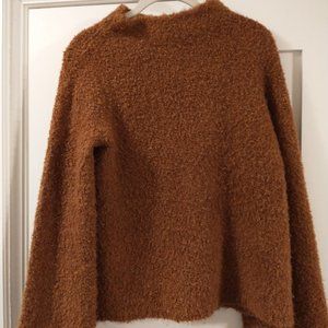 Ann Taylor Boucle Flare Sleeve Sweater Rust